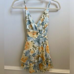 ILLA ILLA Mini Sundress/Romper Summer Floral Tropical Vacation Resort Women's S